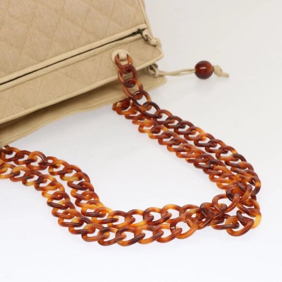 CHANEL Tote Bag Canvas Beige CC Auth 69969 - Picture 8 of 16